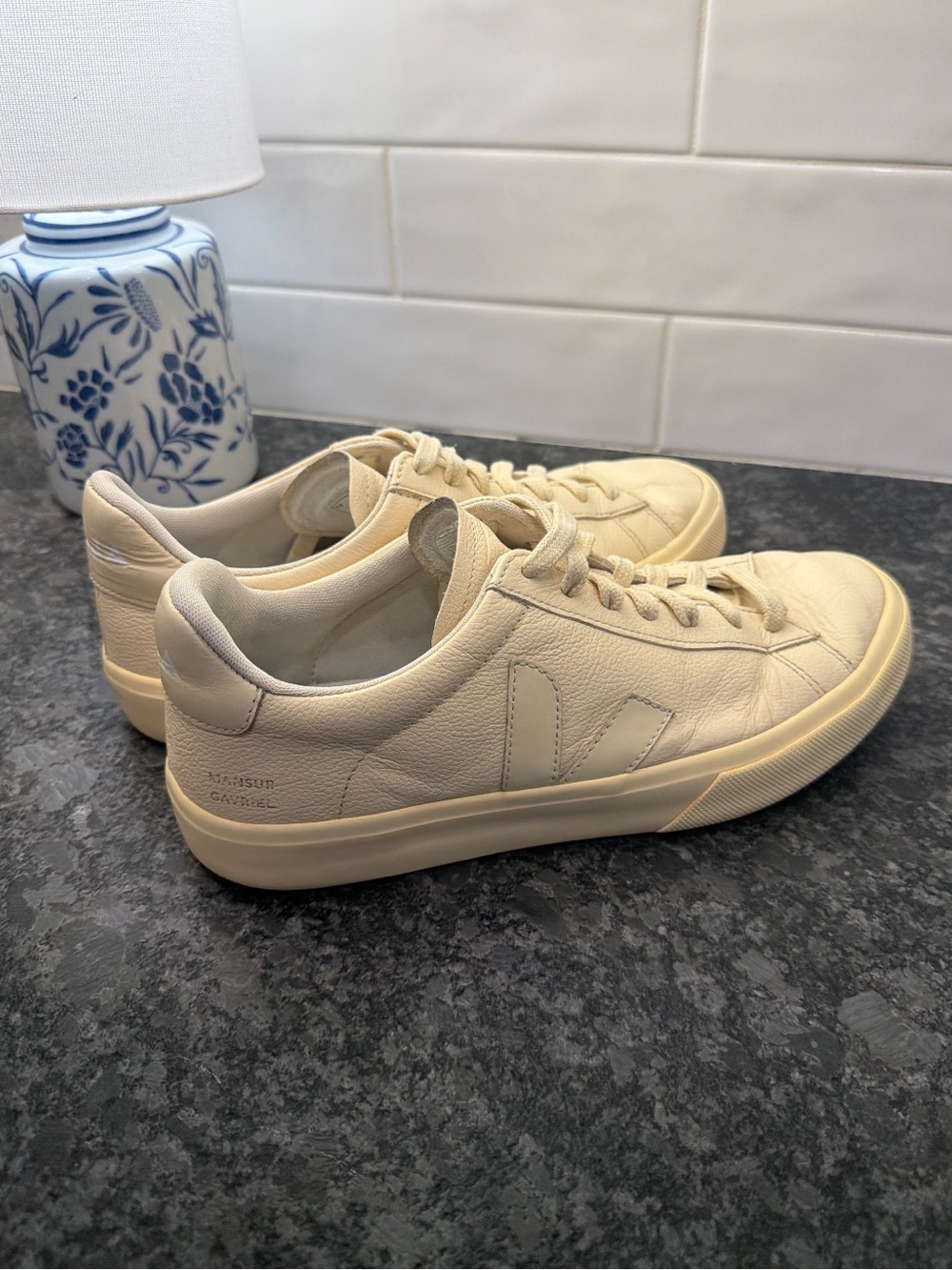 VEJA x Mansur Gavriel Campo Crema Leather Sneakers Women’s US 9 EU 40